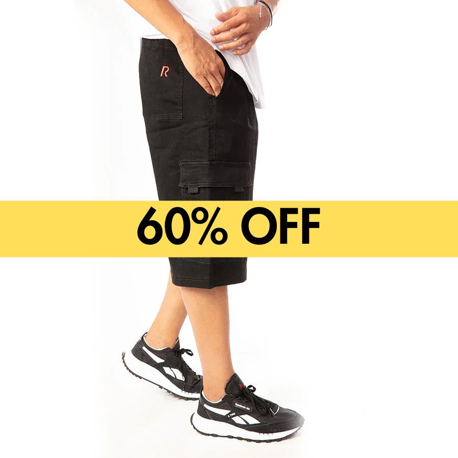 Cargo Jeans Shorts - 60% OFF