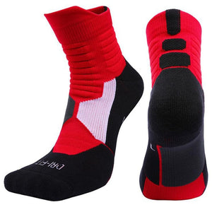 Red compression socks
